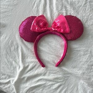 Disney Pink Sequin Minnie Mouse Ears Headband
